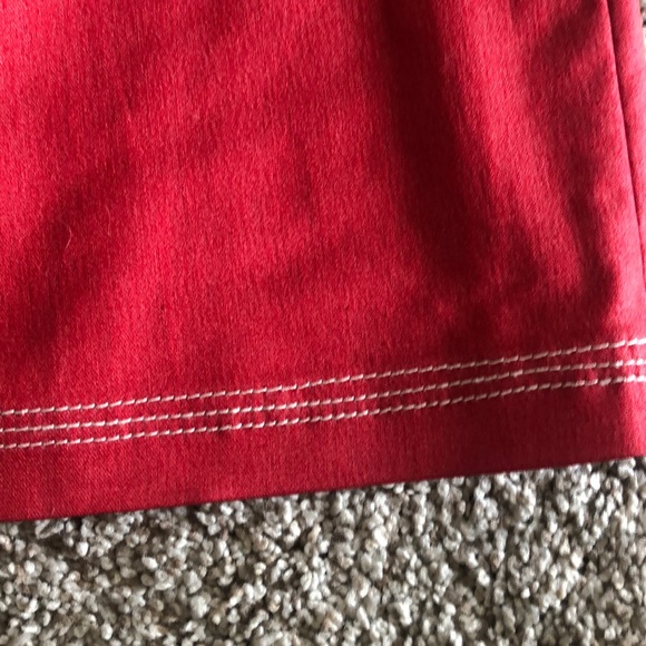 BCBG Red Mini Skirt - Picture 5 of 7